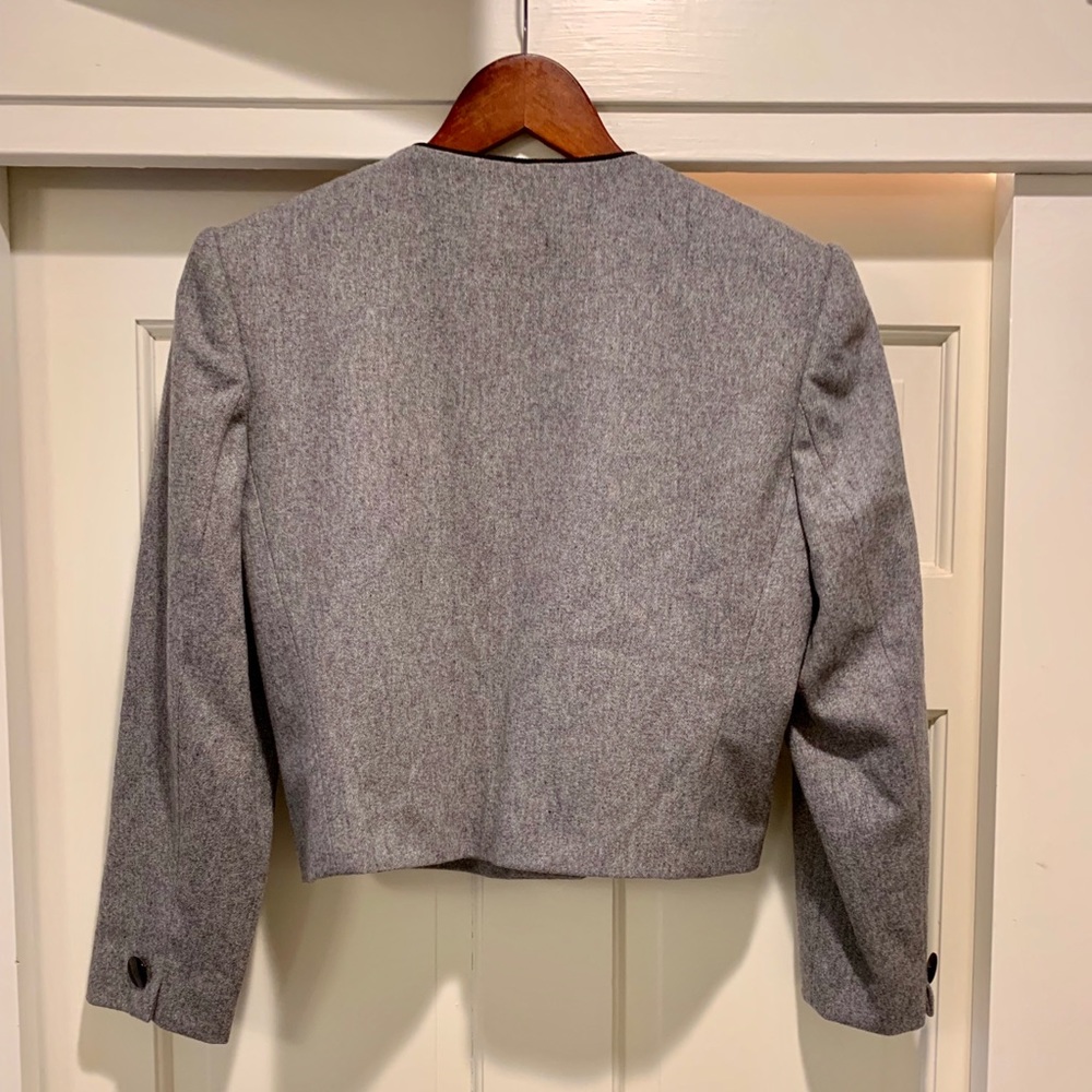 Vintage Cropped Wool Jacket with Black Trim 6P - Picture 4 of 7
